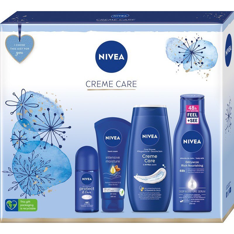 Nivea Zestaw Prezentowy Creme Care El Pod Prysznic Ml Deo Roll On