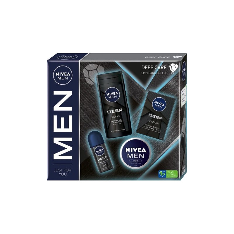 Nivea Komplet Men Deep Care Woda Po Goleniu El Roll On Krem