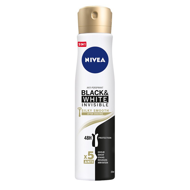 Black & white Silky Smooth Antyperspirant spray